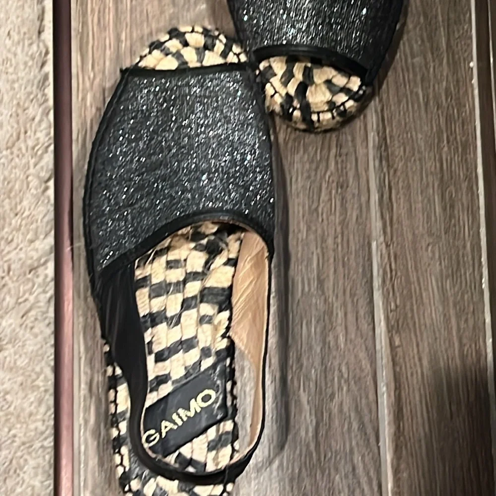 Giamo Black Sparkle Espadrilles NWOT
